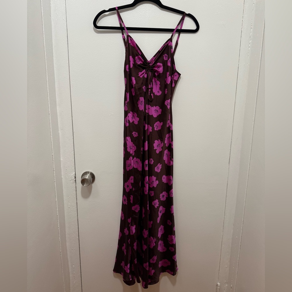 Verge Girl Purple Floral Slip Dress